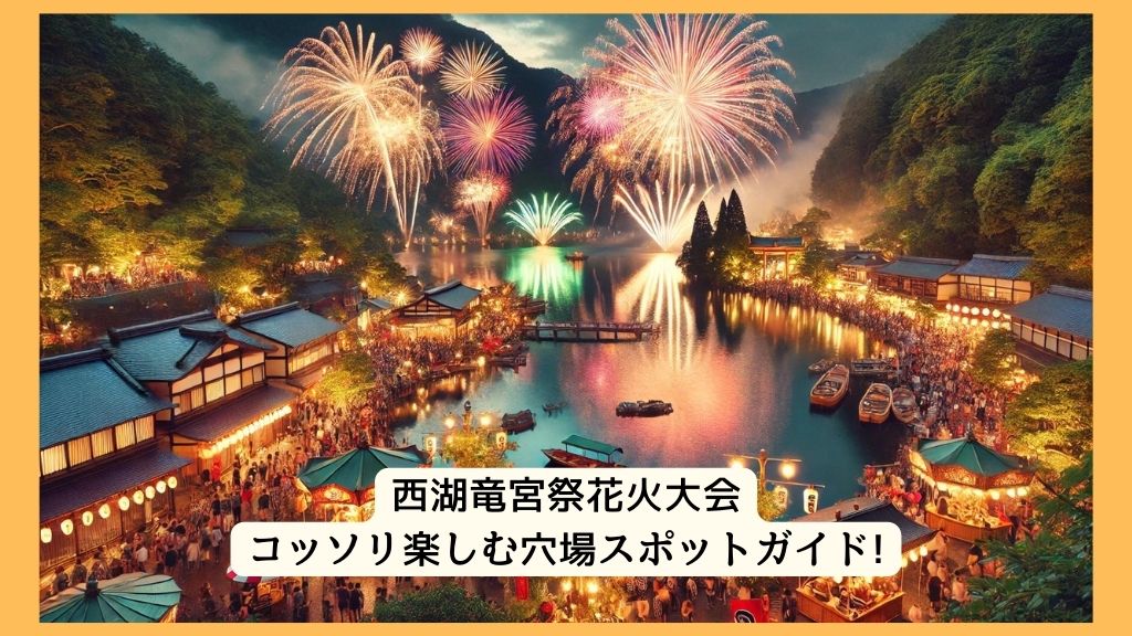 西湖竜宮祭花火大会 2024年をコッソリ楽しむ穴場スポットガイド!交通規制・渋滞・駐車場対策も！