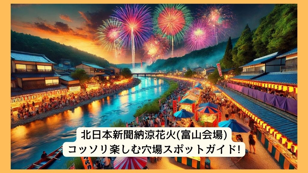 北日本新聞納涼花火(富山会場) 2024年をコッソリ楽しむ穴場スポットガイド!交通規制・渋滞・駐車場対策も！