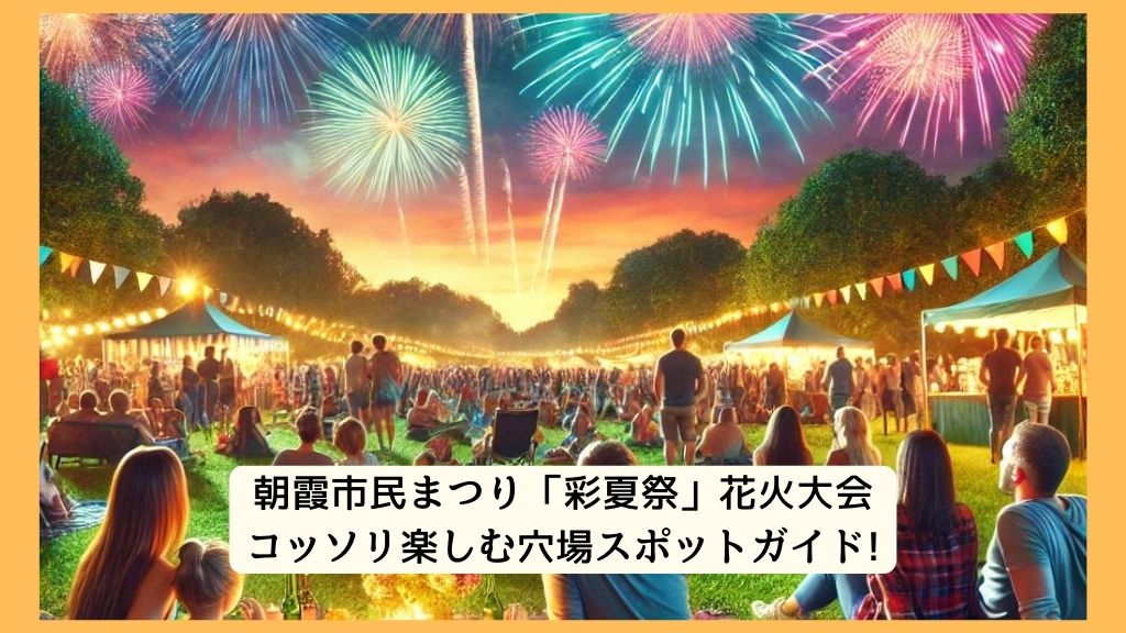 朝霞市民まつり「彩夏祭」花火大会 2024年をコッソリ楽しむ穴場スポットガイド!交通規制・渋滞・駐車場対策も！